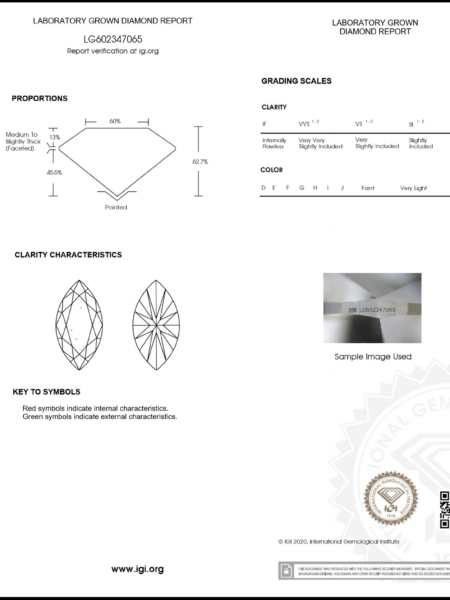 IGI 5.6 Carat G VS2 Radiant Lab-Grown Diamond Pendant - Image 3